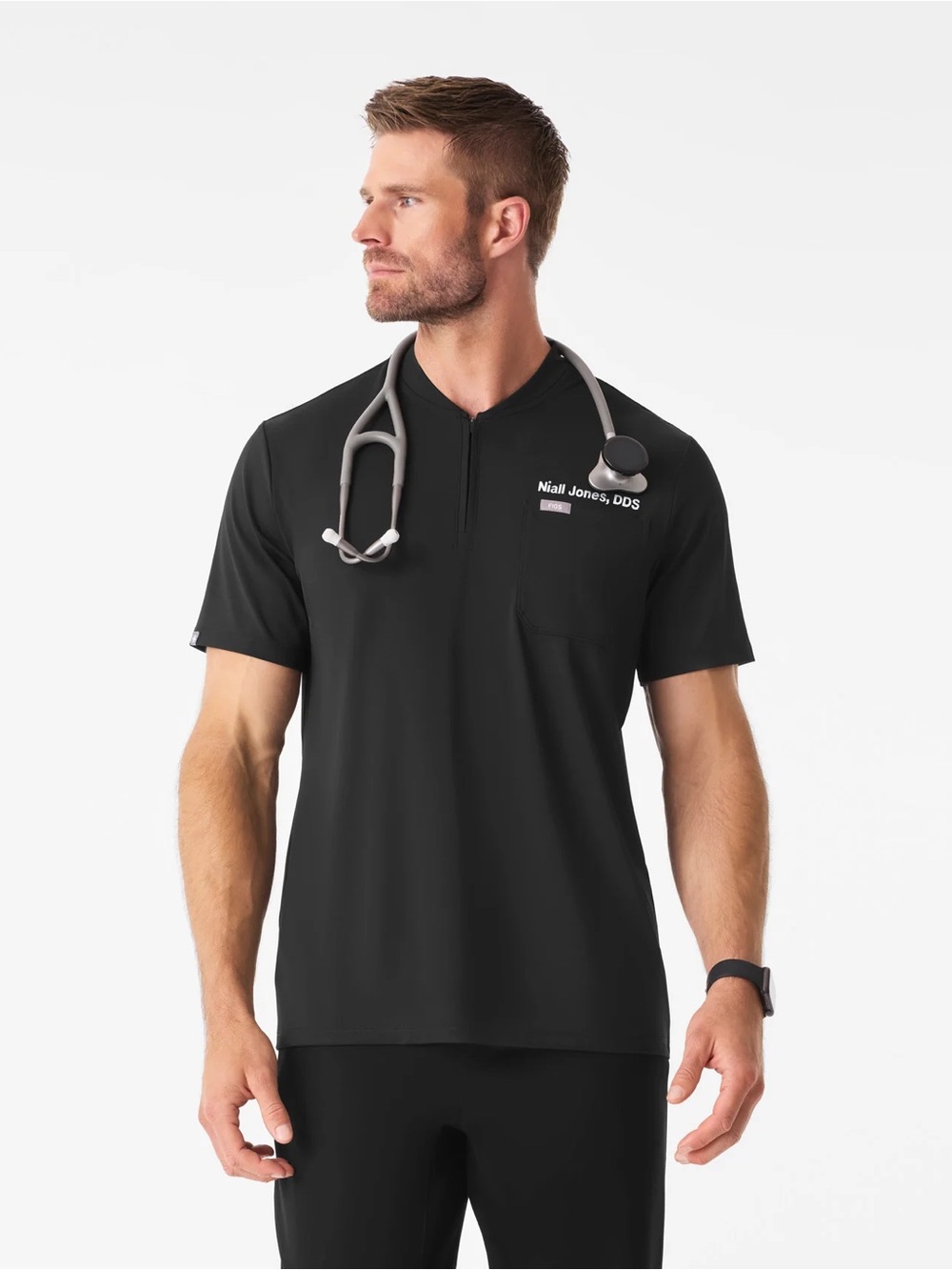FIGS Dawes ¼ Zip Scrub Top size Large Navy
